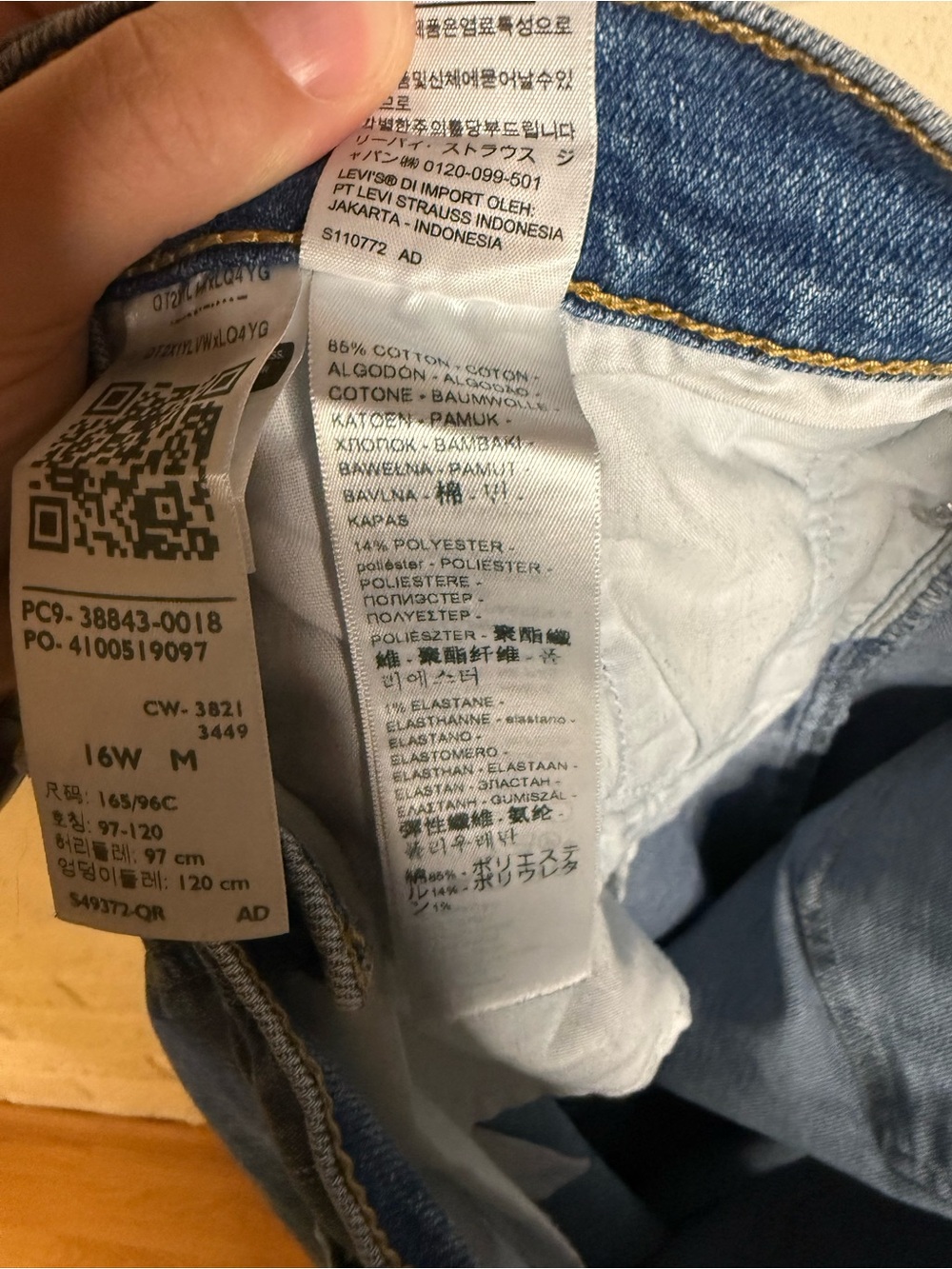 Levi's Ribcage Straight Ankle Size 16W Classic Blue - Picture 7 of 9